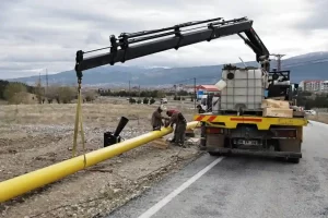 Kütahya’da Seyitömer Beldesine doğalgaz için çalışmalar başladı 