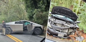 Tesla’nın yeni aracı Cybertruck ilk kazasını yaptı