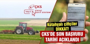 Kütahyalı çiftçiler dikkat, son tarih 2 Ocak