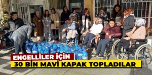 Kütahya’da öğrenciler engelliler için 30 bin mavi kapak topladı