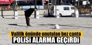 Kütahya’da meydandaki şüpheli çanta polisi alarma geçirdi