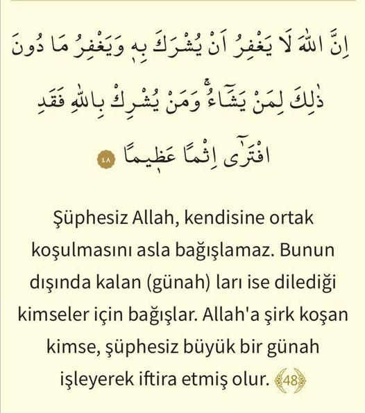 Nisa Suresi 48. ayet