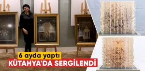 Şekil değiştiren dört boyutlu eserini Kütahya’da sergiledi