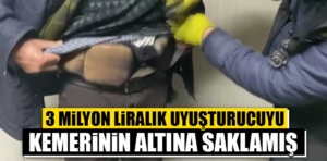 Kütahya’da otobüs yolcusu belinde milyonluk kokainle yakalandı