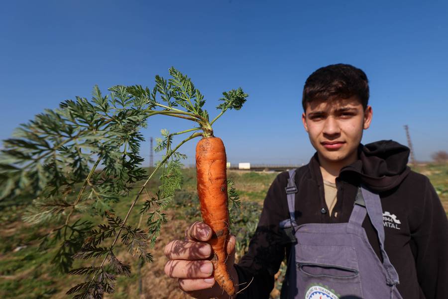 Çöplüktü meslek liselilerin eliyle bostana dönüştü