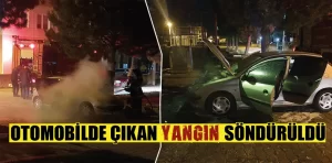 Kütahya’da otomobilde çıkan yangın söndürüldü