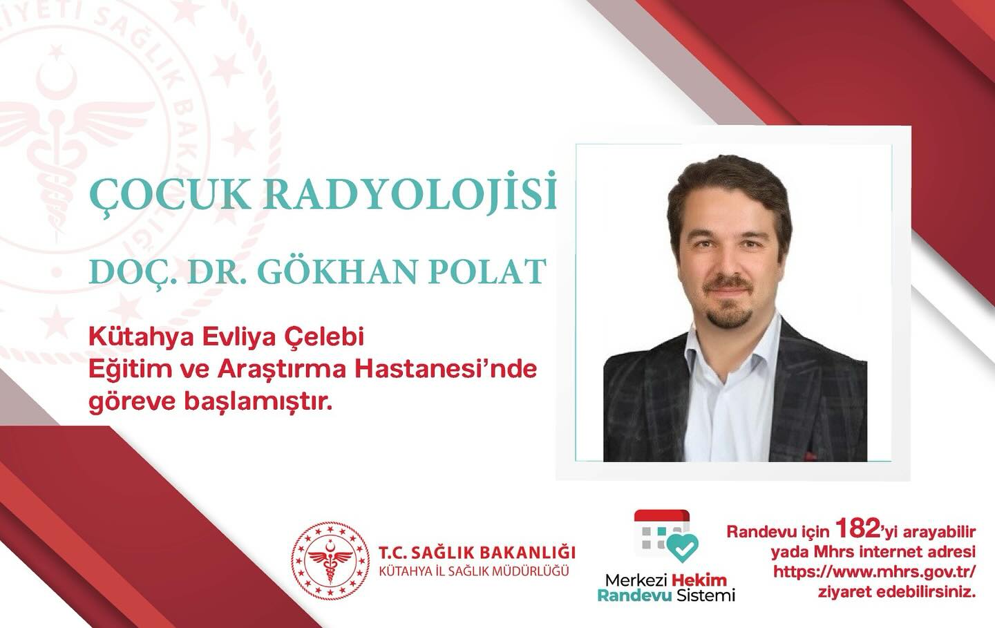 Kütahya’da ilk çocuk radyolojisi uzmanı göreve başladı