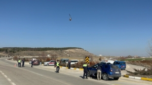 Afyonkarahisar’da cayrokopter destekli trafik denetimi yapıldı