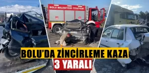 Bolu’da zincirleme trafik kazasında 3 kişi yaralandı