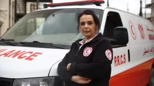 Filistin’in ilk kadın ambulans şoförü, Kadınlar Günü’nü kutladı