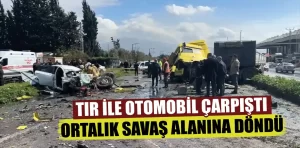 Hatay’da karşı şeride geçen tır otomobile çarptı: 6 ölü