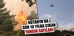 Kütahya’da son 10 yılda çıkan yangınlar açıklandı 