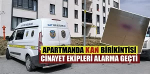 Kütahya’da apartmandaki kan birikintisi polisi alarma geçirdi