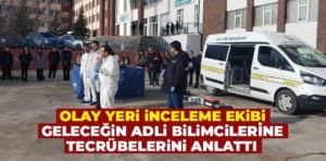 Kütahya’da olay yeri inceleme ekibi, saha tecrübelerini öğrencilerle paylaştı