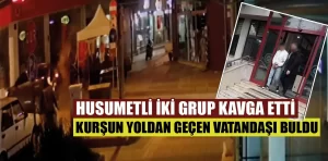 Kütahya’da silahlı kavga güvenlik kameralarına yansıdı