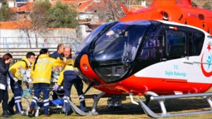 Muğla’da ambulans helikopter 15 günlük bebek için havalandı