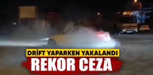 Kütahya’da drift yapan alkollü sürücü polise yakalandı