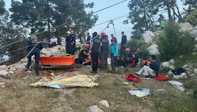 Antalya’nın Konyaaltı ilçesinde teleferik