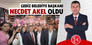 Gediz Belediye Başkanı Necdet Akel oldu