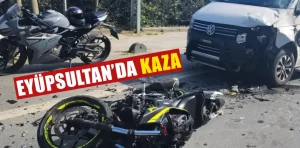 Eyüpsultan’da minibüsle motosiklet çarpıştı: 2 ölü