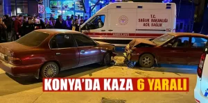 Konya’da otomobil kazası: 6 yaralı