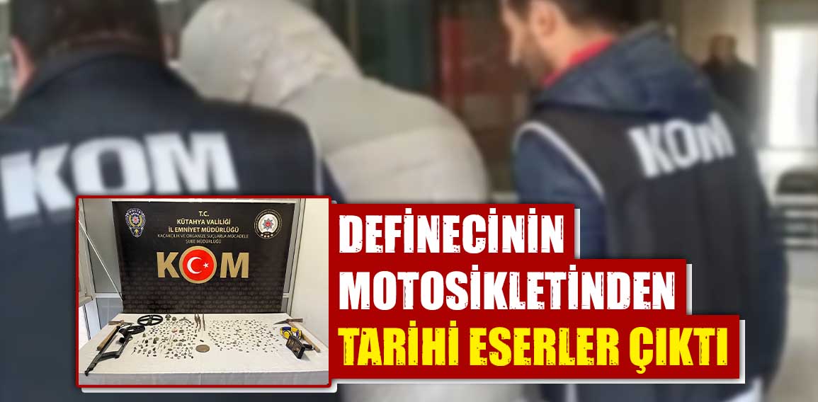 Kütahya’da, motosikletinde antik tarihi