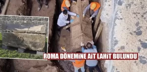 Üzerinde Malta Haçı bulunan Roma dönemine ait lahit bulundu