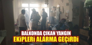 Kütahya’da balkonda çıkan yangın itfaiyeyi alarma geçirdi