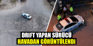 Kütahya’da drift yapan sürücüye para cezası kesildi