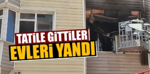 Kütahya’da tatile giden ailenin evinde yangın 