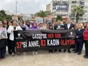 Aydın’da AK Parti’li kadınlar Gazzeli anneler için toplandı