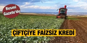 Çiftçiye faizsiz kredi kararı Resmi Gazete’de