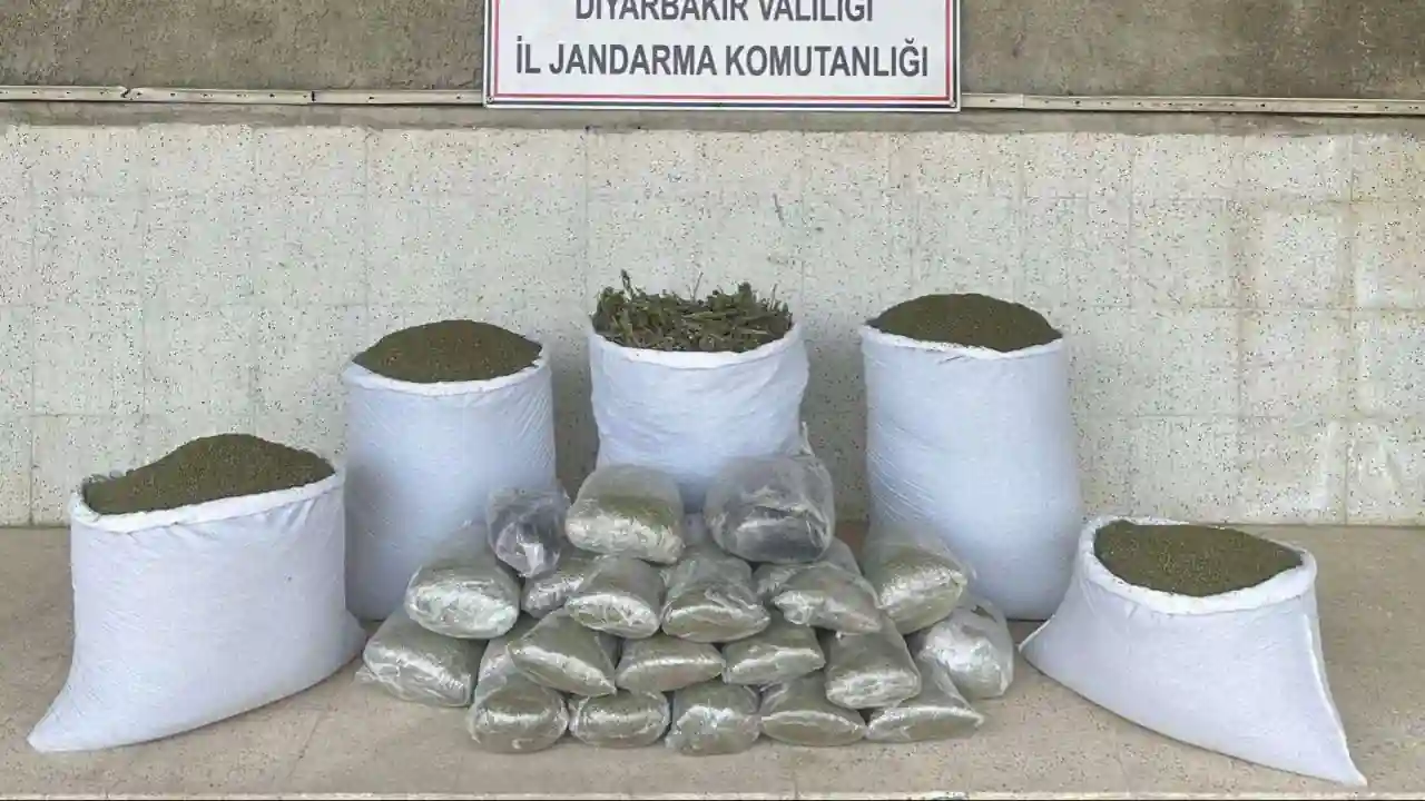 Diyarbakır’da 173 kilogram esrar