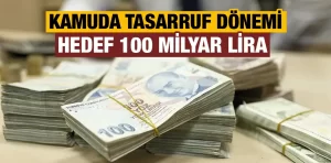 Kamuda tasarrufta hedef 100 milyar lira