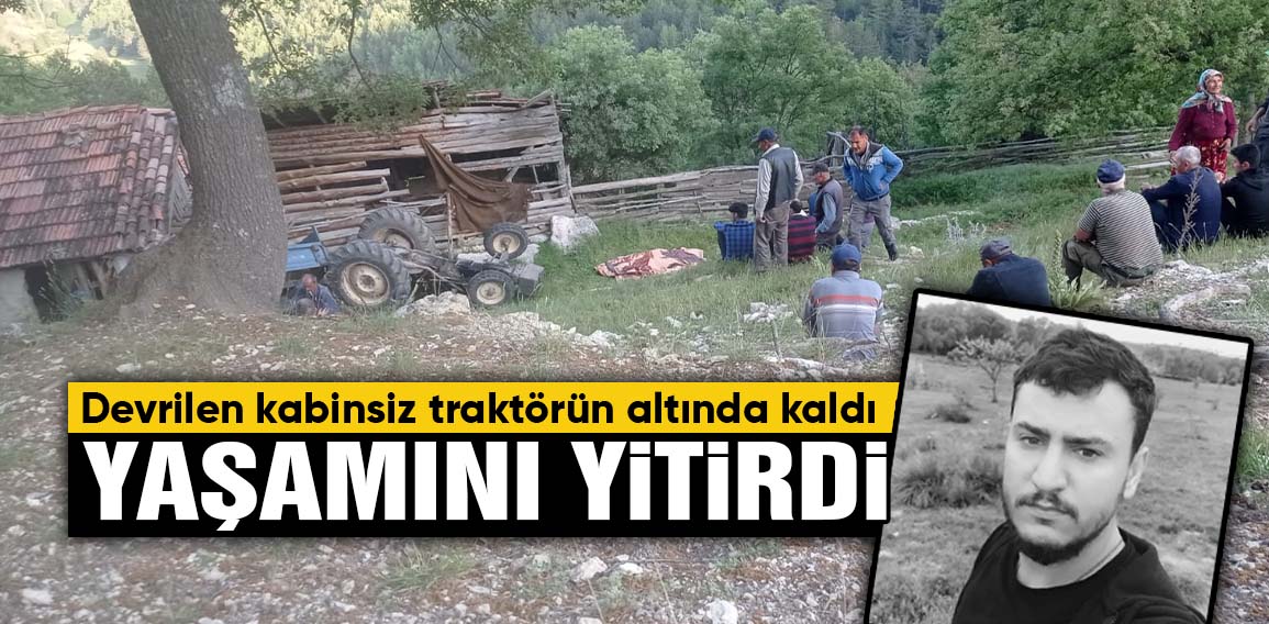 Kütahya’nın Emet ilçesinde, devrilen