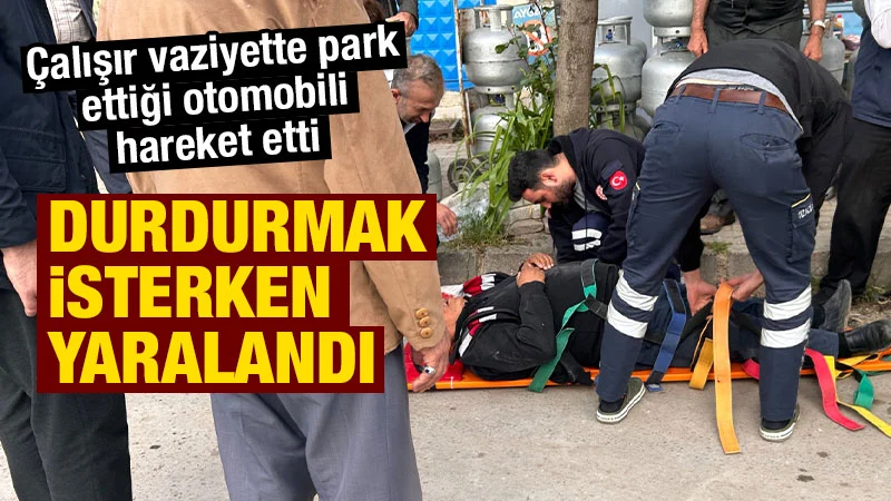 Kütahya’da hareket eden aracını durdurmaya çalışırken yaralandı