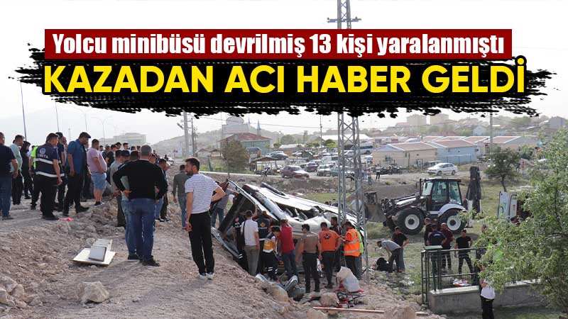 Kütahya’da kaza yapan minibüsteki kadın öldü