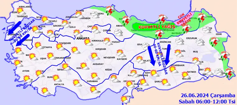 5 İl için sağanak uyarısı