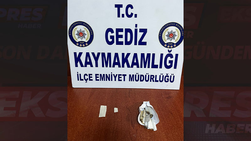 Kütahya’nın Gediz ilçesinde, uyuşturucu