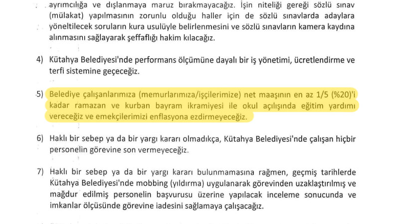 Kütahya Belediye Başkanı Kahveci, ikramiye sözünü yerine getirmedi