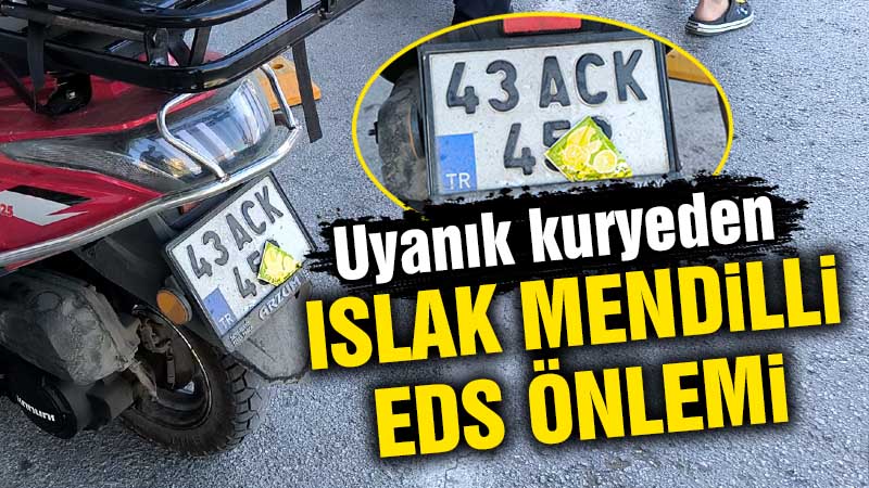 Kütahya’da EDS’den kaçmak için ıslak mendil kullandı