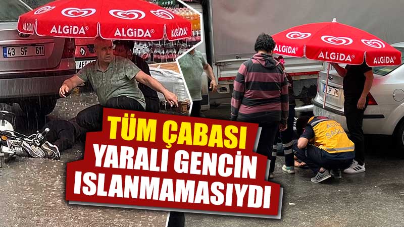 Kütahya’da esnaftan yaralı genç için örnek davranış