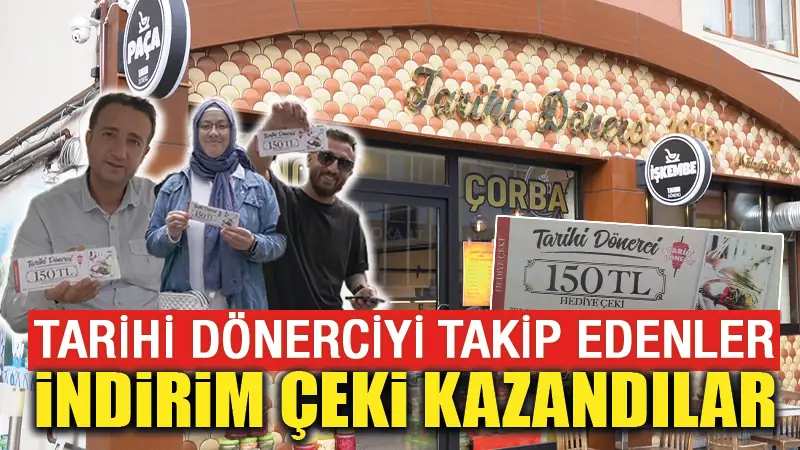 Kütahya’da Tarihi Dönerci’den lezzete indirim çeki