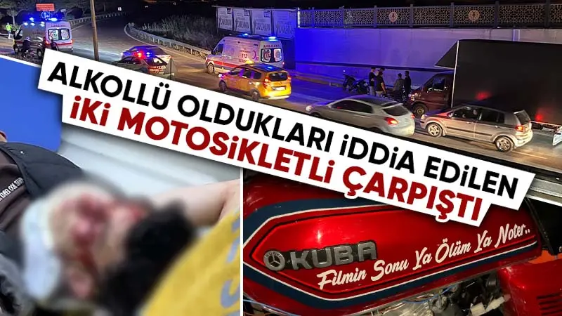 Kütahya'da iki motosikletin çarpışması