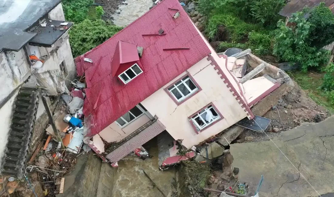 Giresun'da sağanak nedeniyle bir