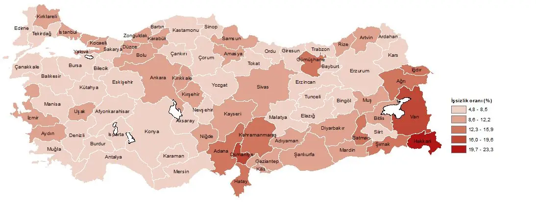 İşsizlik oranları belli oldu, Kütahya'da son durum