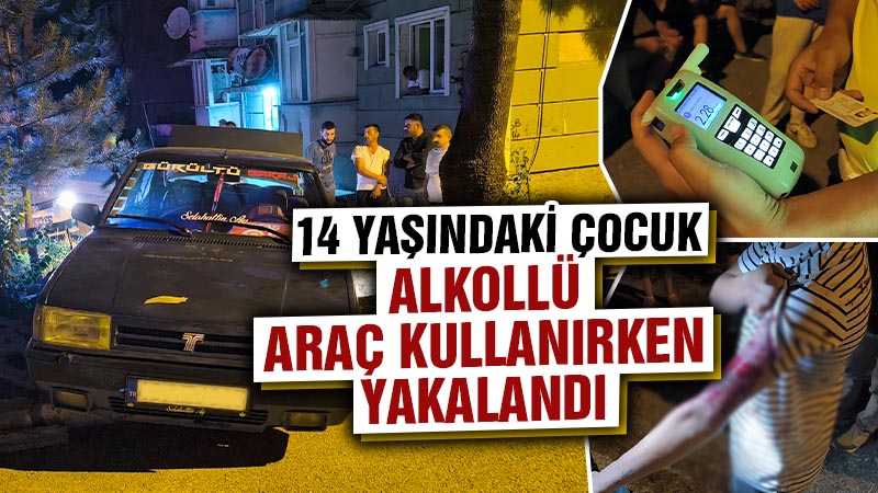 Kütahya’da alkollü araç kullanan çocuk yakalandı