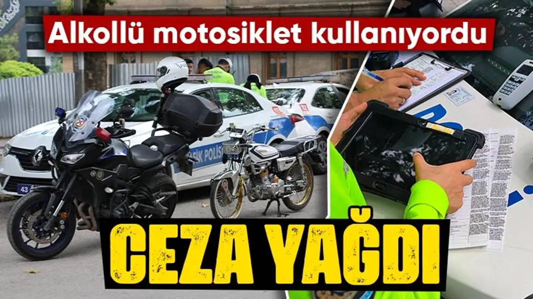 Kütahya’da sarhoş yakalanan motosiklet