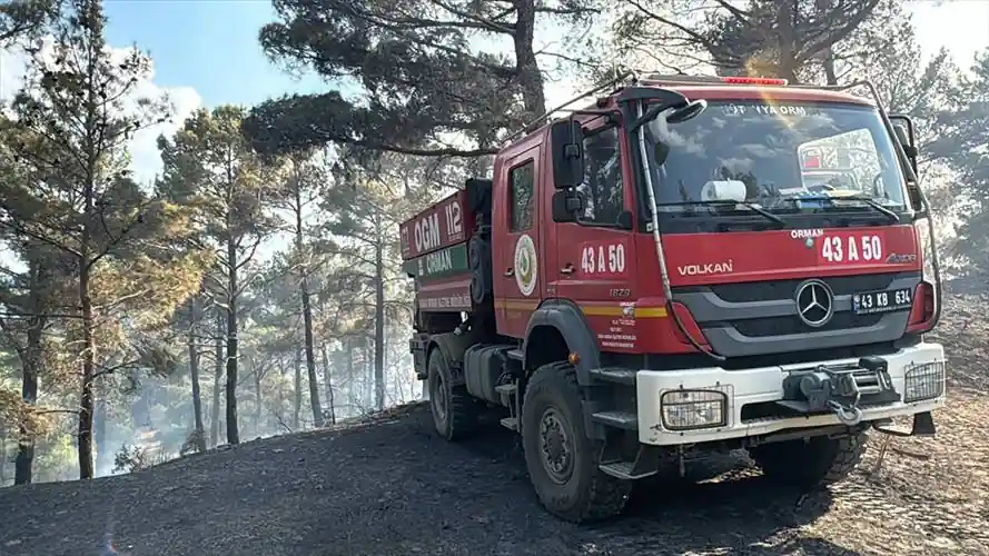 Kütahya'da ormanlık alanda çıkan yangına müdahale ediliyor