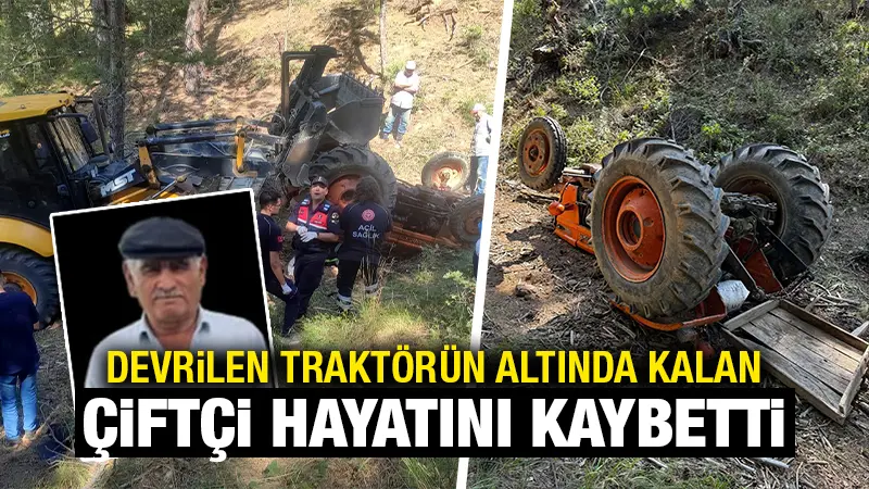 Kütahya'nın Emet ilçesinde, devrilen